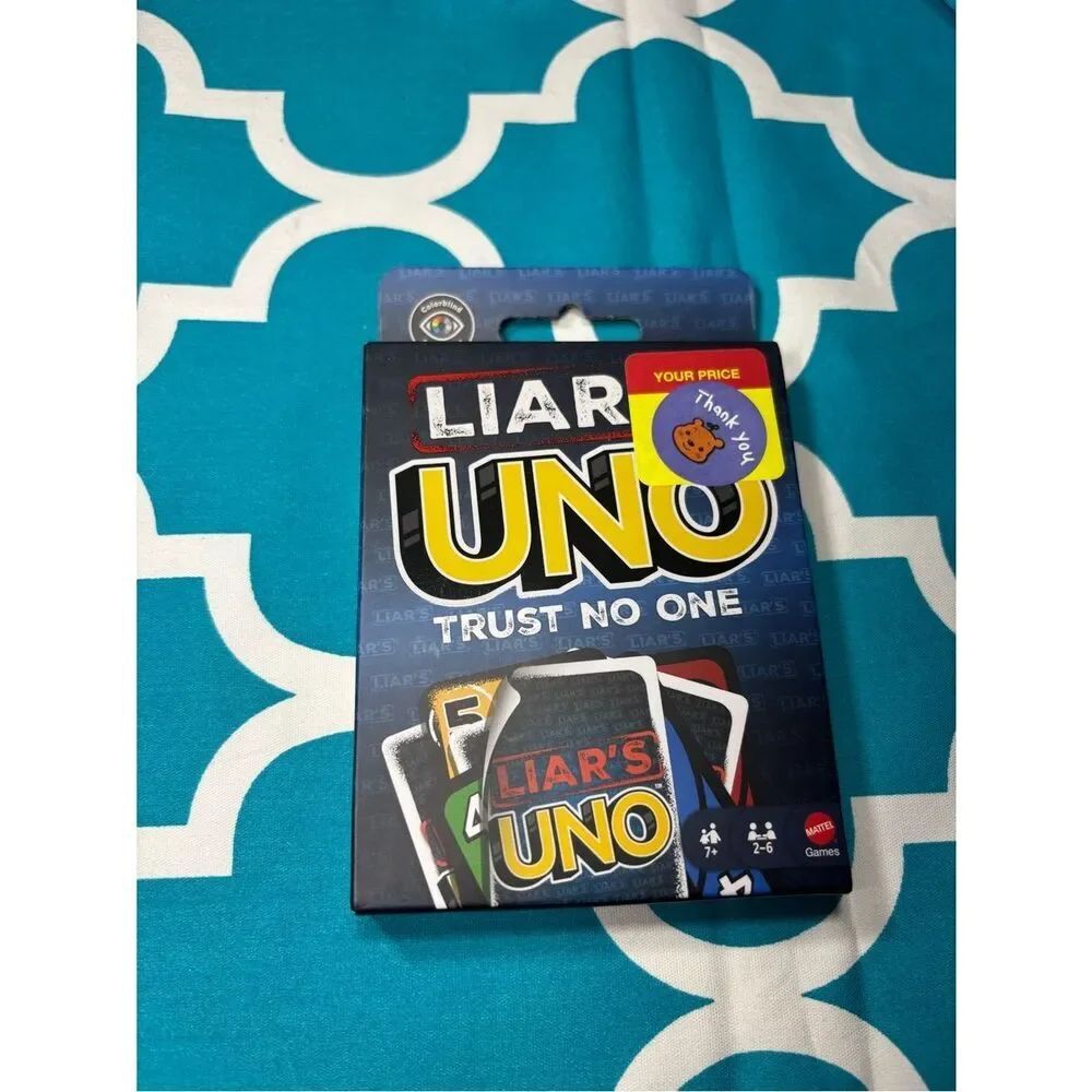 New Liar's UNO Card Game - Blue/Yellow Packaging